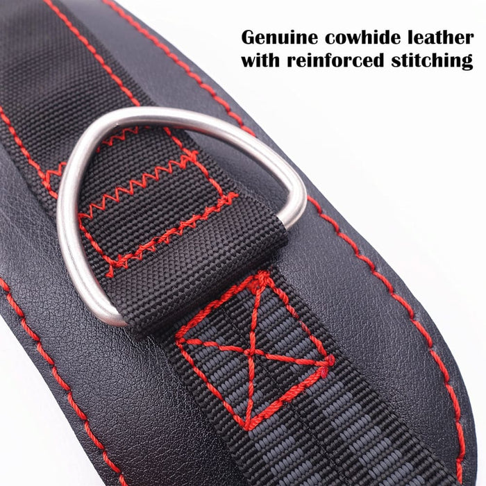 Leather Weight Lifting Dip Belt With Chain