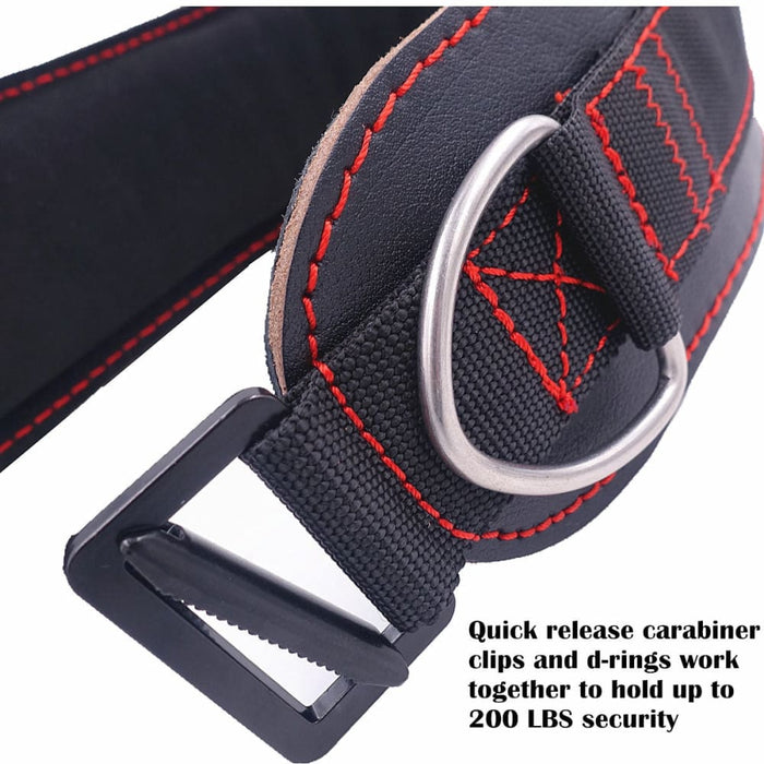 Leather Weight Lifting Dip Belt With Chain