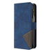 Leather Zip Wallet With Rhombus Texture For Samsung Galaxy