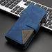 Leather Zip Wallet With Rhombus Texture For Samsung Galaxy