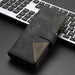 Leather Zip Wallet With Rhombus Texture For Samsung Galaxy