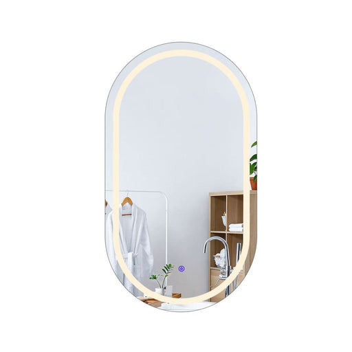 Led Wall Mirror Oval Anti-fog Bathroom Mirrors Makeup Light