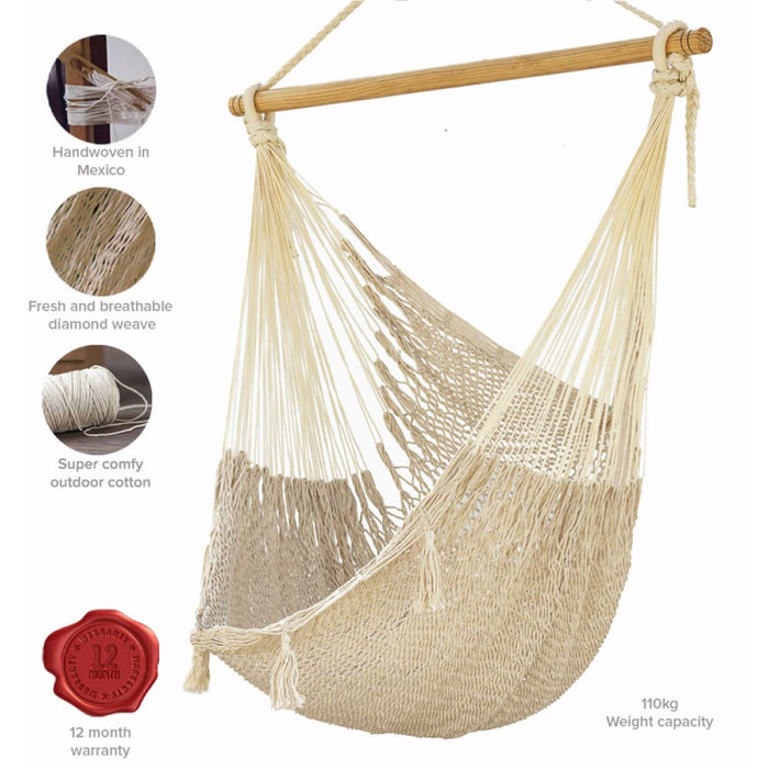 Legacy Extra Large Outdoor Cotton Mexican Hammock Chair