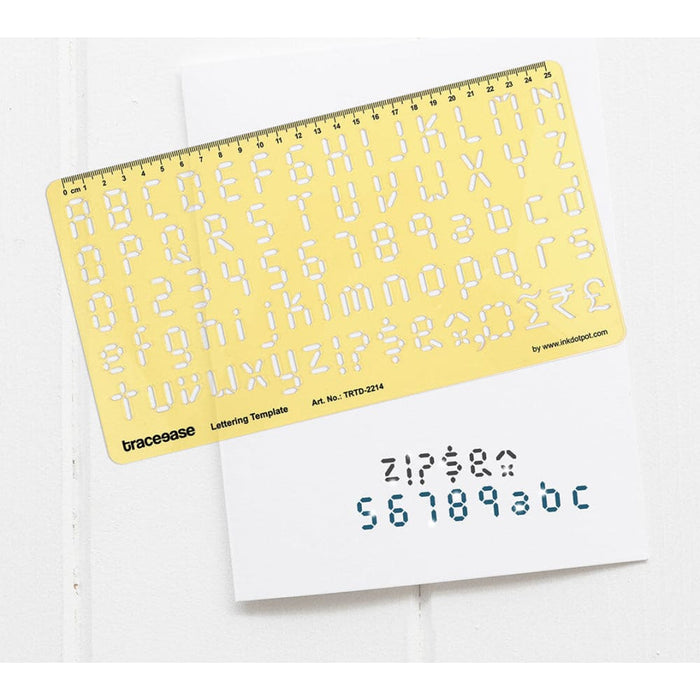 Lettering Template Drafting Tool Upper Case Lower Numbers