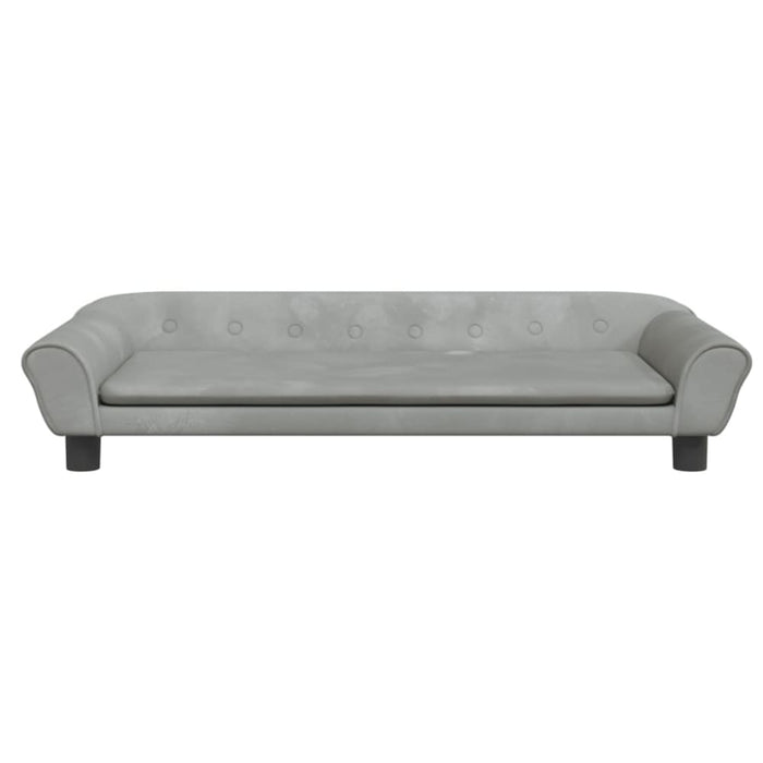 Dog Bed Light Grey 100x50x21 Cm Velvet Oixbbl