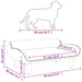 Dog Bed Light Grey 70x40x24 Cm Fabric Oiokal