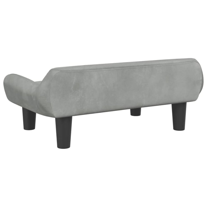 Dog Bed Light Grey 70x40x24 Cm Velvet Oiokpx