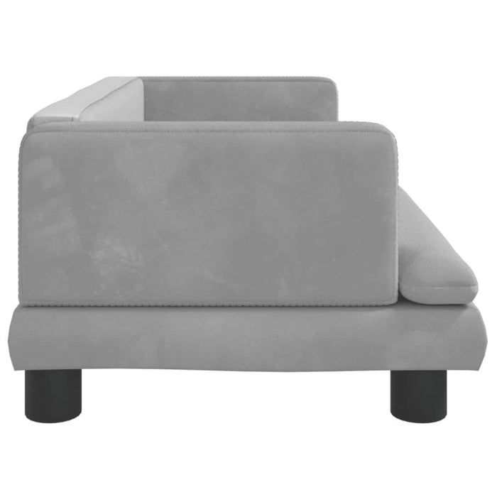 Dog Bed Light Grey 80x45x30 Cm Velvet Oionkp