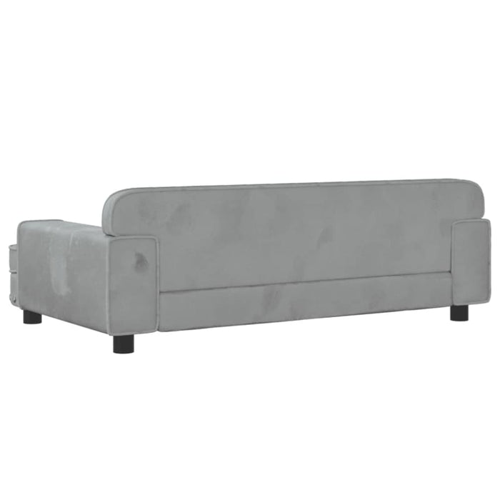 Dog Bed Light Grey 90x53x30 Cm Velvet Oionlk