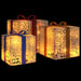 Lighted Christmas Boxes 3 Pcs 64 Leds Warm White Tplxaa