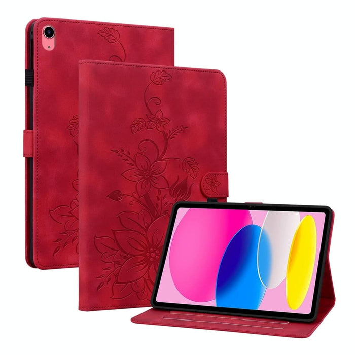 Lily Embossed Leather Smart Tablet Case