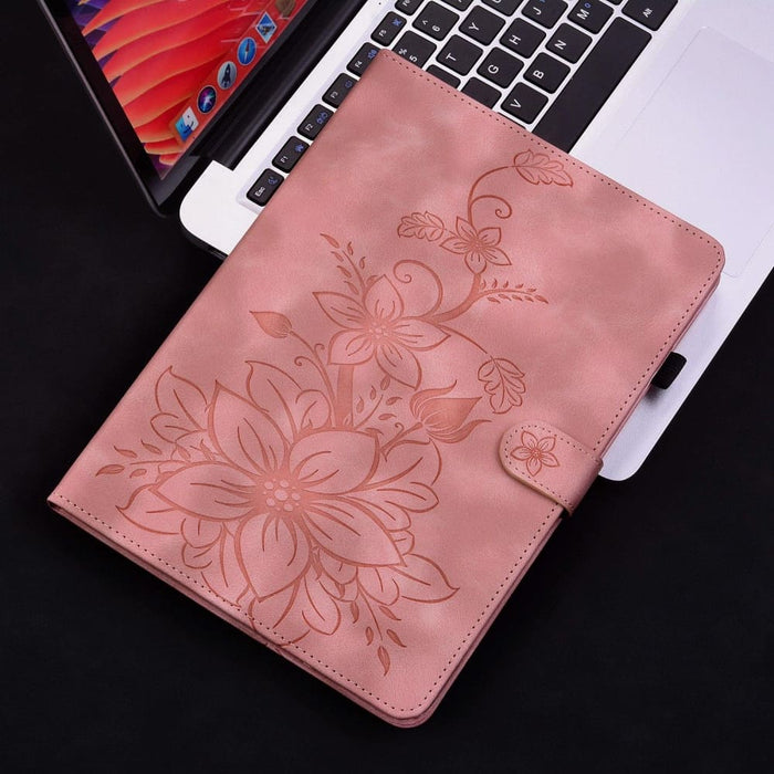 Lily Embossed Leather Smart Tablet Case