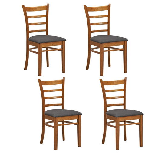 Linaria Dining Chair Set Of 4 Crossback Solid Rubber Wood