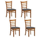 Linaria Dining Chair Set Of 4 Crossback Solid Rubber Wood