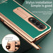 Litchi Leather Hinged Phone Case Pen For Samsung Galaxy z