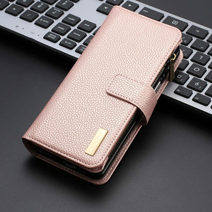 Litchi Texture Zip Wallets For Samsung Galaxy z Fold 4