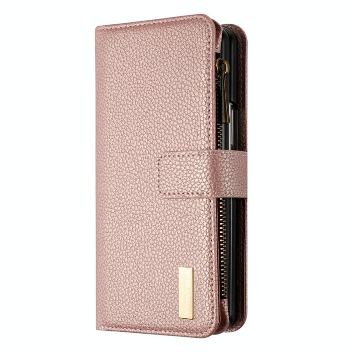 Litchi Texture Zip Wallets For Samsung Galaxy z Fold 4