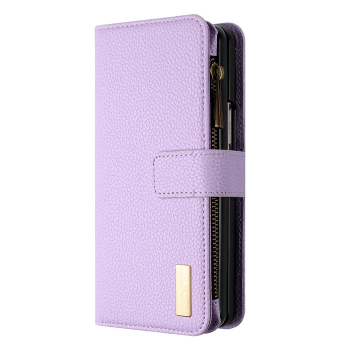 Litchi Texture Zip Wallets For Samsung Galaxy z Fold 4