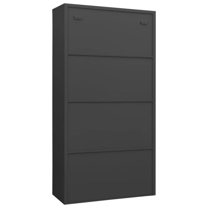 Locker Cabinet Anthracite 90x40x180 Cm Steel Ttpkit