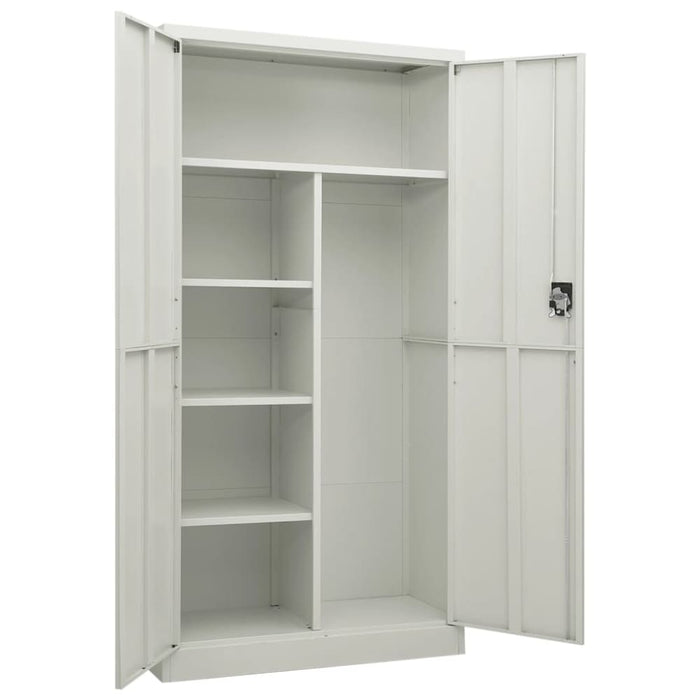 Locker Cabinet Light Grey 90x40x180 Cm Steel Ttpkio