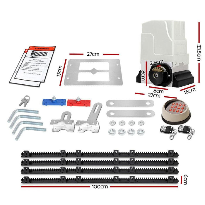 Lockmaster Electric Sliding Gate Opener 1800kg With Keypad