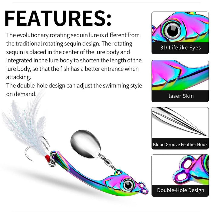 Long Casting Fishing Lures With Sequins And Vib Micro