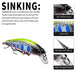 Long Casting Sinking Minnow Lure Bionic Hard Bait