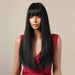 Long Straight Black Synthetic Wig