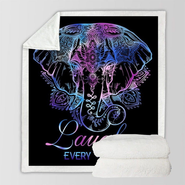 Lotus Floral Blanket Elephant Blankets For Beds Crystal