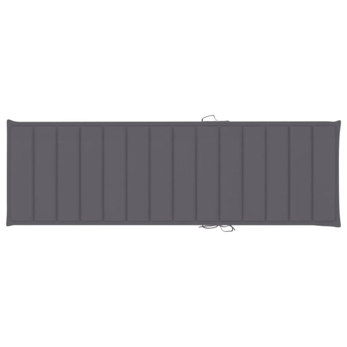 Sun Lounger Cushion Anthracite 200x70x3 Cm Fabric Toaxon