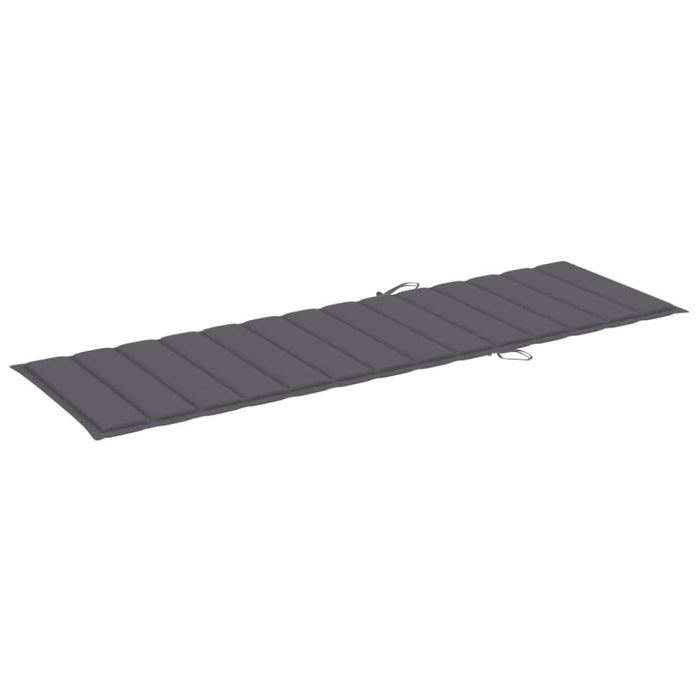 Sun Lounger Cushion Anthracite 200x70x3 Cm Fabric Toaxon