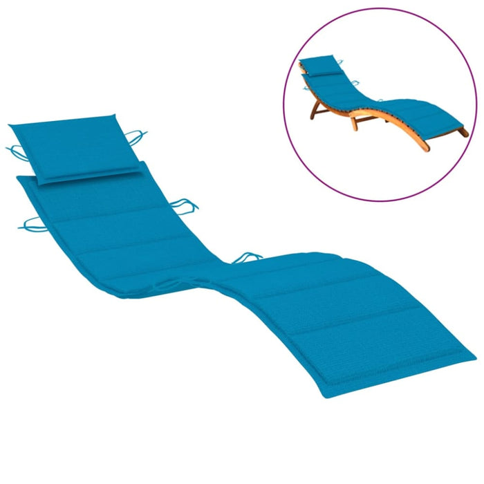 Sun Lounger Cushion Blue 186x58x3 Cm Toaolx