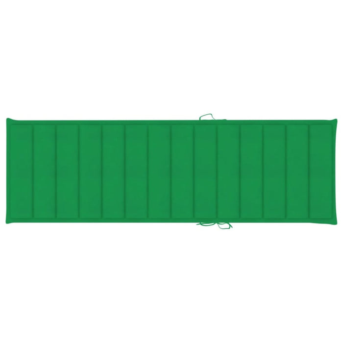 Sun Lounger Cushion Green 200x60x3 Cm Fabric Toaxbn