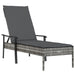 Sun Lounger With Cushion Grey Poly Rattan Tlxnbi