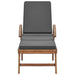 Sun Lounger With Cushion Solid Teak Wood Dark Grey Anbxt