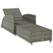 Sun Lounger With Dark Grey Cushion Poly Rattan Toioin