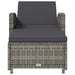 Sun Lounger With Dark Grey Cushion Poly Rattan Toioin