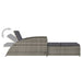 Sun Lounger With Dark Grey Cushion Poly Rattan Toioin