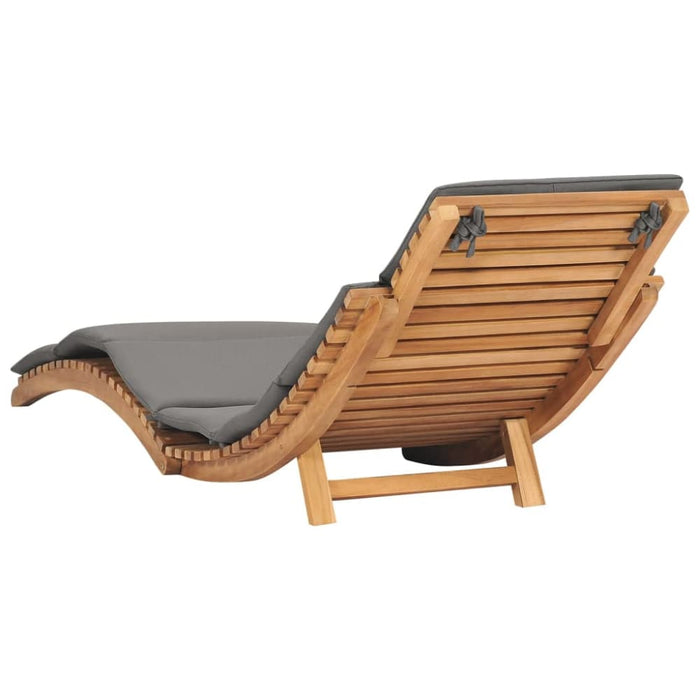 Sun Loungers 2 Pcs With Cushions Solid Wood Teak Toatlta