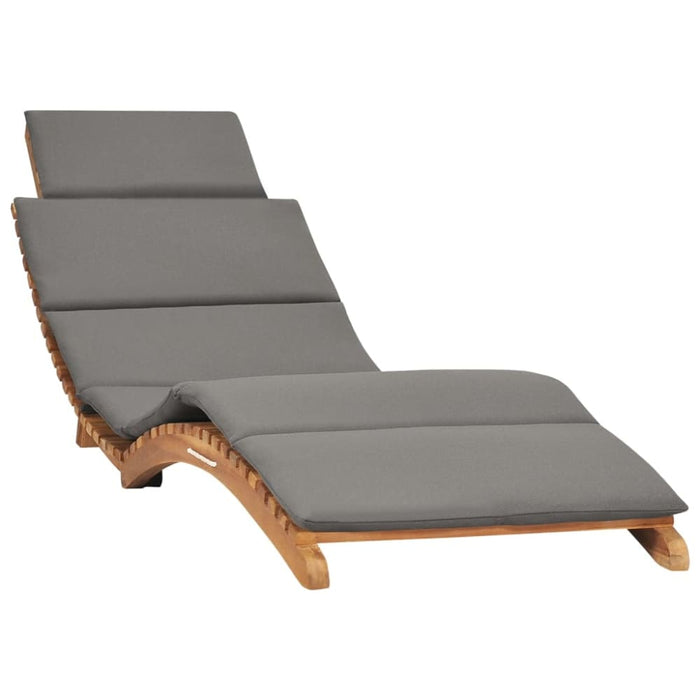 Sun Loungers 2 Pcs With Cushions Solid Wood Teak Toatlta