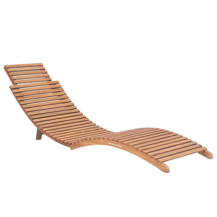 Sun Loungers 2 Pcs With Cushions Solid Wood Teak Toatlta