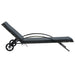 Sun Loungers With Table Poly Rattan Anthracite Aiiai