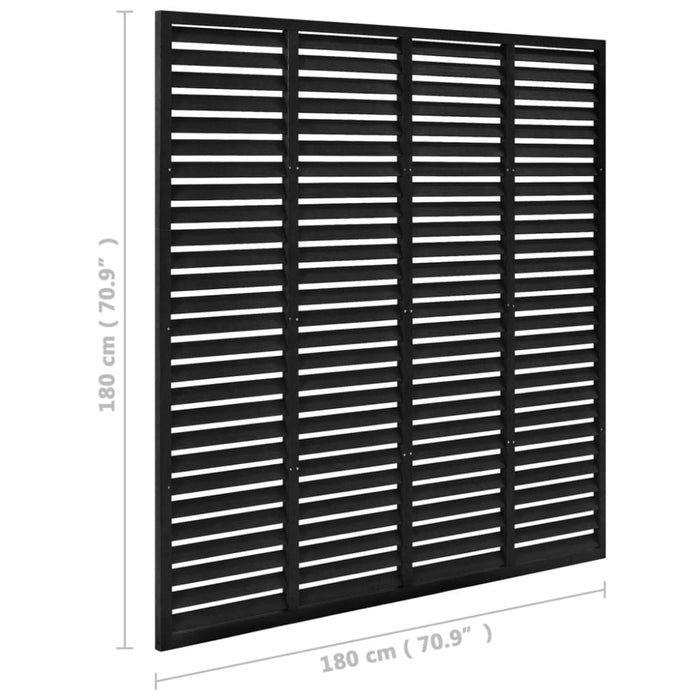 Louver Fence Wpc 180x180 Cm Black Tonobn