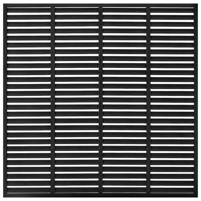 Louver Fence Wpc 180x180 Cm Black Tonobn