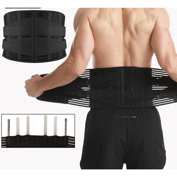 Lower Back Brace With 6 Stays And Removable Lumbar Pad