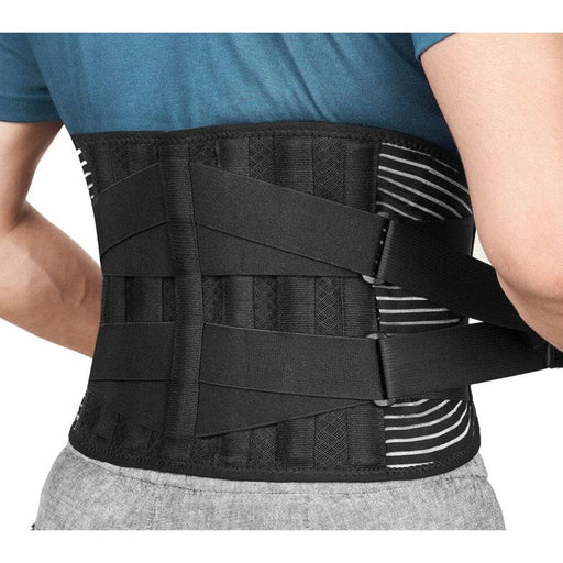 Lower Back Brace With 6 Stays And Removable Lumbar Pad