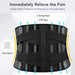 Lower Back Brace With 6 Stays And Removable Lumbar Pad