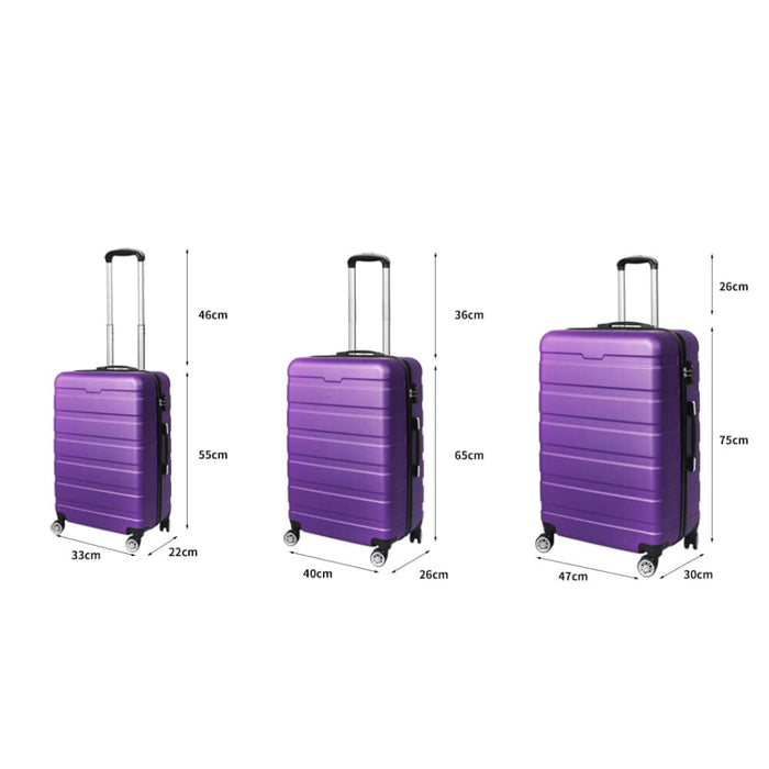 Luggage Suitcase Trolley 3pcs Set 20 24 28 Travel Packing