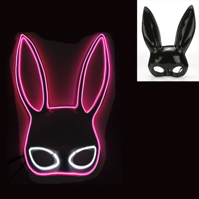 Luminous Bunny Mask Cosplay Long Ears Rabbit Girl’s