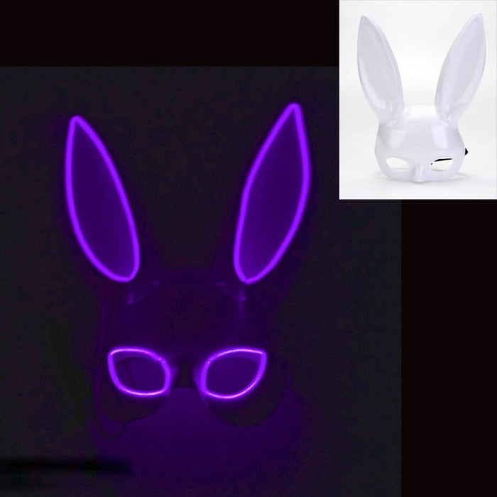 Luminous Bunny Mask Cosplay Long Ears Rabbit Girl’s